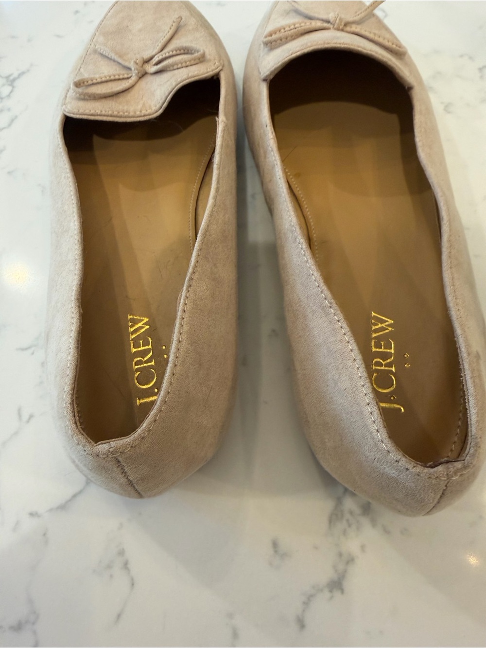 J. Crew Suede Bow Loafers in Taupe - Picture 7 of 8